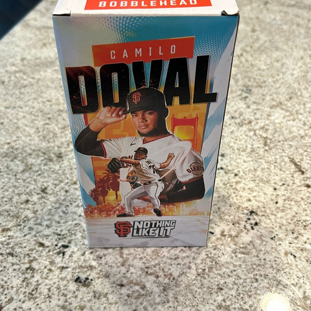 New unopened Camilo Doval Bobblehead. Never opened